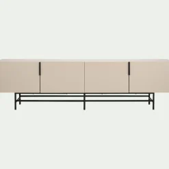 Meuble TV en bois 4 portes - beige