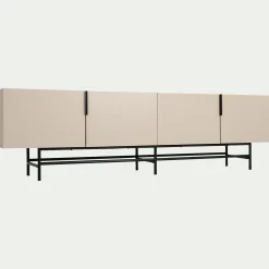 Meuble TV en bois 4 portes - beige