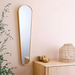 Miroir allongé cadre 92x22cm - doré