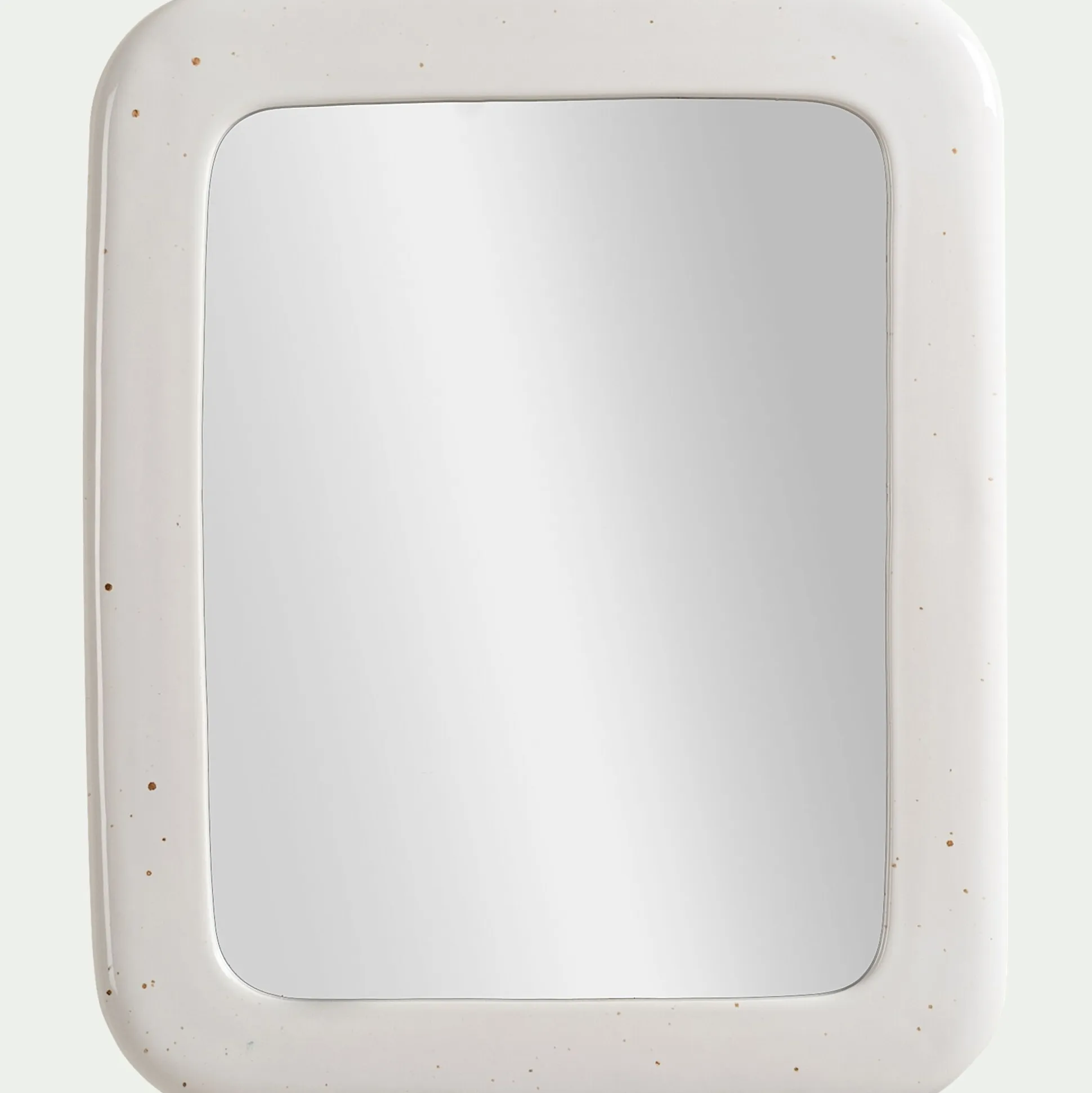 Miroir carré en grès 41,5x51cm - blanc