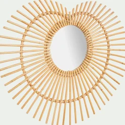 Miroir en rotin - naturel l75cm