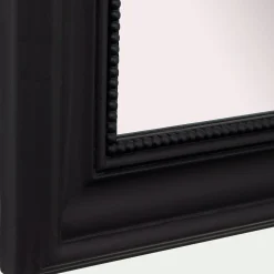 Miroir à moulures en bois - noir H115cm