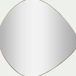 Miroir organique en métal 58,5x60cm - doré