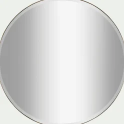 Miroir rond avec pourtour en métal D100 cm - doré