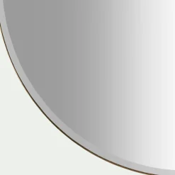 Miroir rond avec pourtour en métal D100 cm - doré