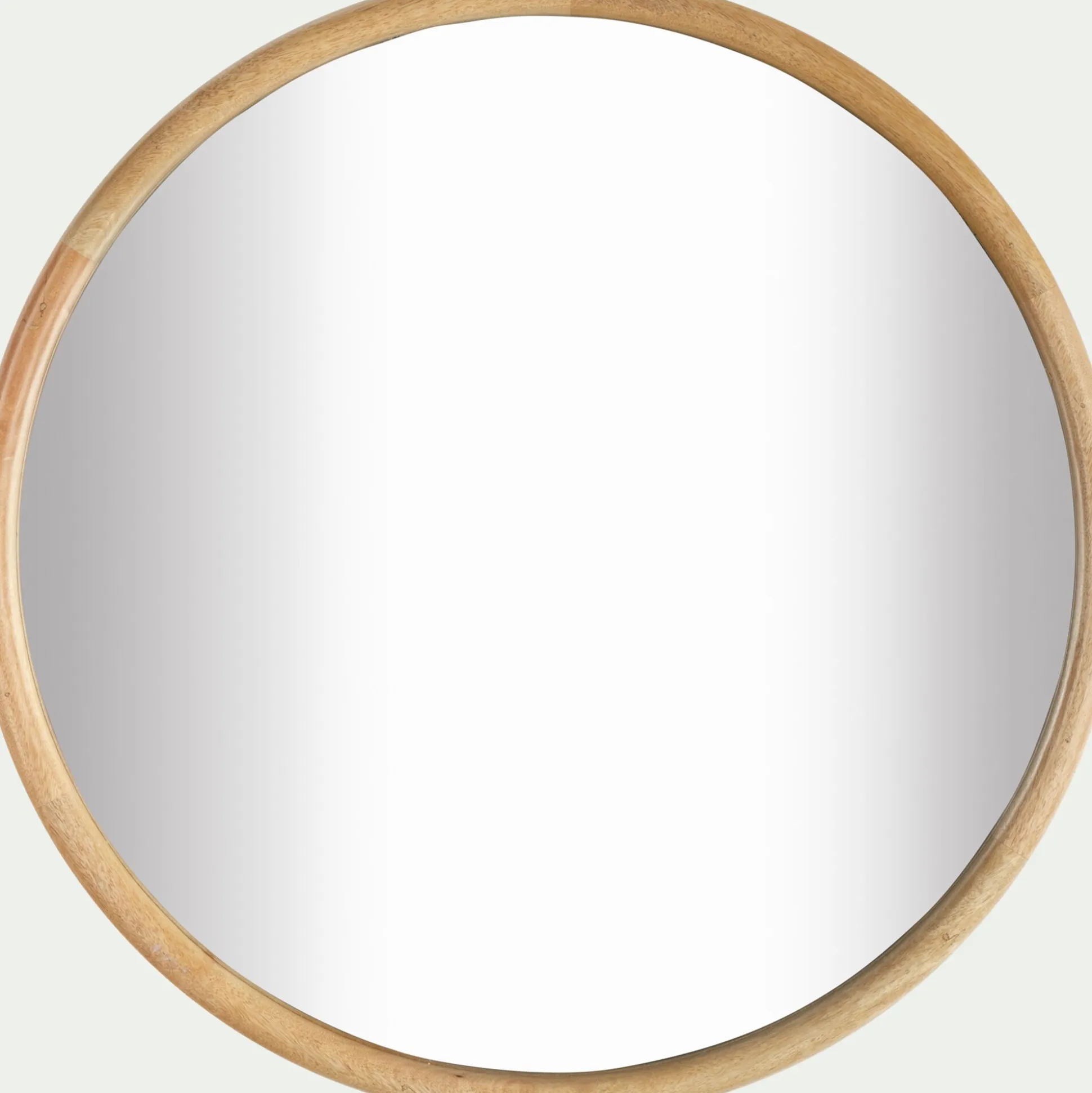 Miroir rond en bois de manguier - naturel D70cm
