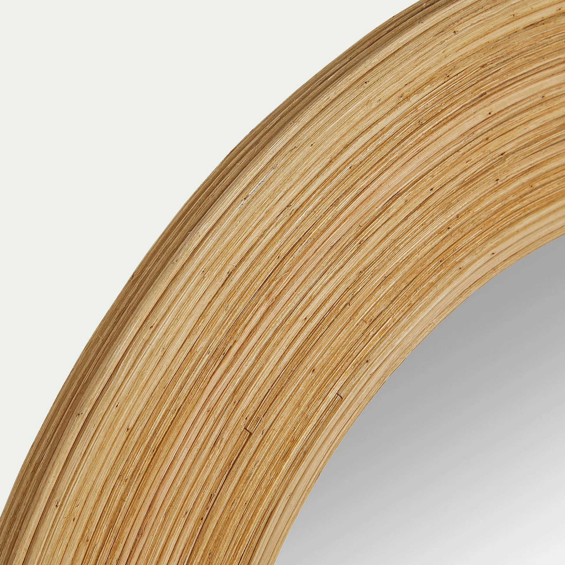 Miroir rond en bois naturel D40,5cm