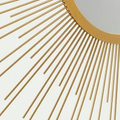 Miroir soleil en métal - doré D64,5cm