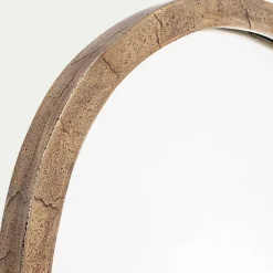 Miroir voûte en métal vieilli - doré 46x61cm