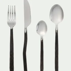 Ménagère 16 pièces en inox et manche noir
