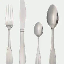 Ménagère 24 pièces en inox - gris aluminium
