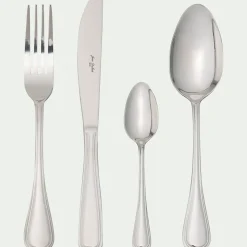 Ménagère 24 pièces en inox - gris métallisé