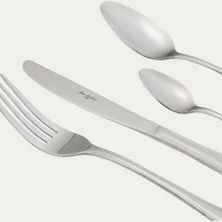 Ménagère 24 pièces en inox - gris métallisé
