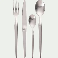 Ménagère 16 pièces en inox - gris métallisé