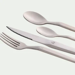 Ménagère 16 pièces en inox - gris métallisé