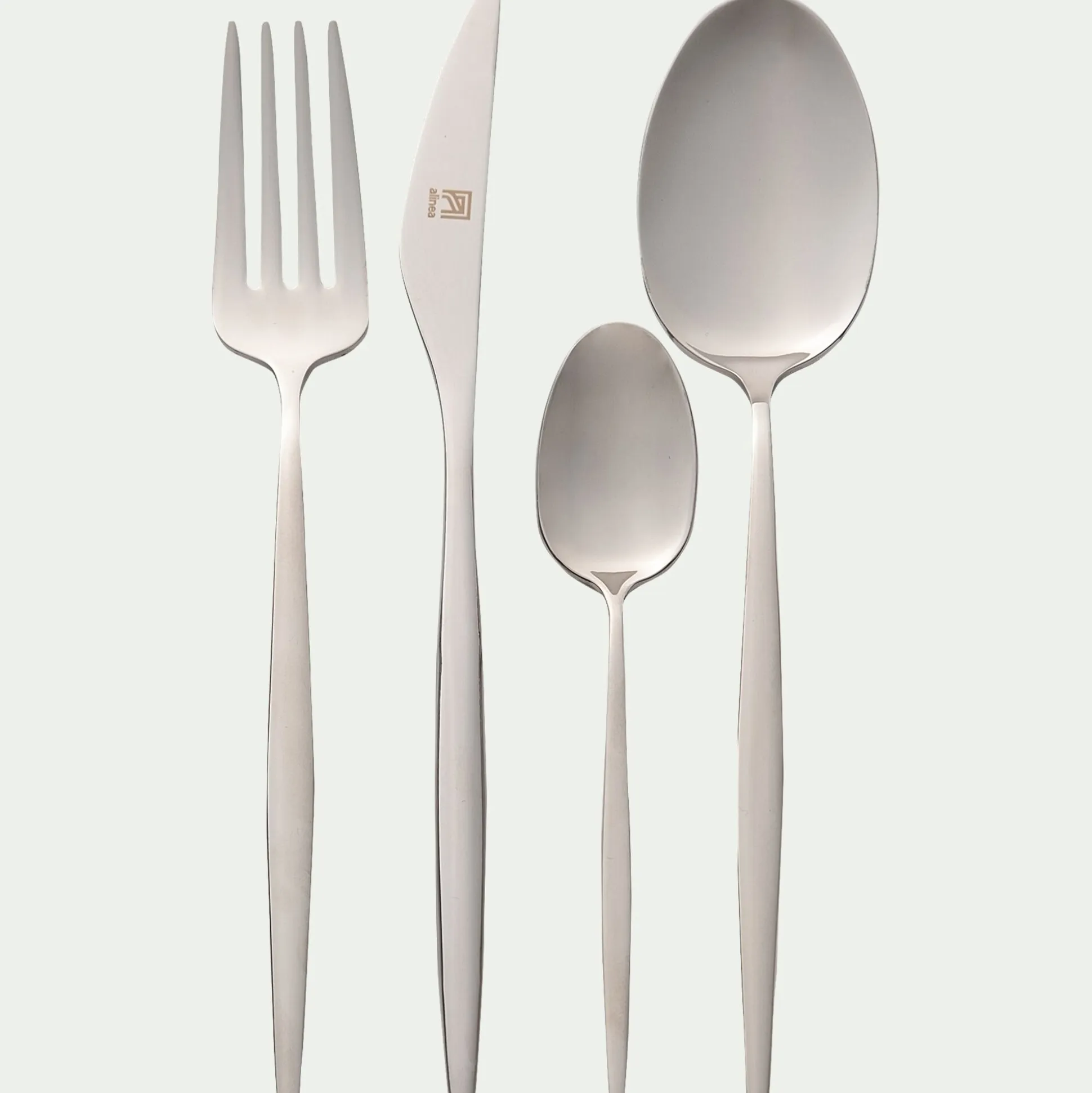 Ménagère 16 pièces en inox 3mm - argenté