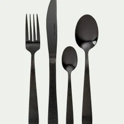 Ménagère 16 pièces en inox noir