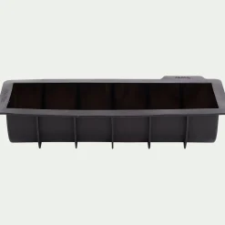 Moule à bûche lisse en silicone - noir