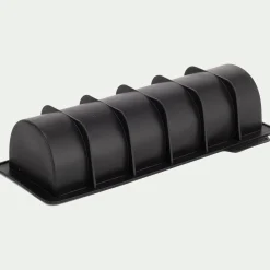 Moule à bûche lisse en silicone - noir