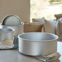 Moule à gâteau rond en aluminium D28xH10,2cm - argenté