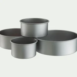Moule à gâteau rond en aluminium D18xH10cm - argenté