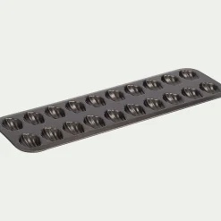 Moule à 20 madeleines en acier - gris anthracite