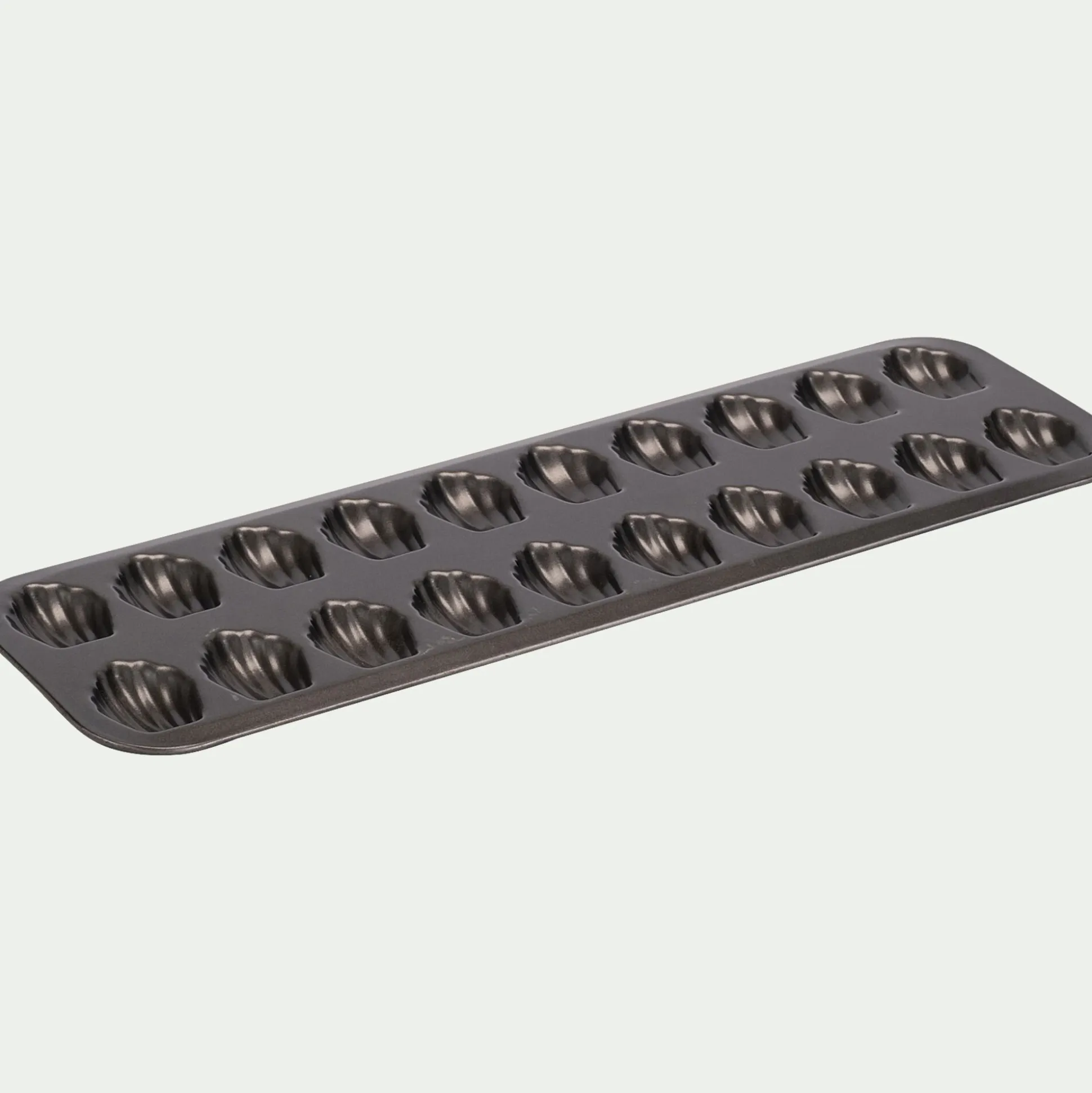 Moule à 20 madeleines en acier - gris anthracite