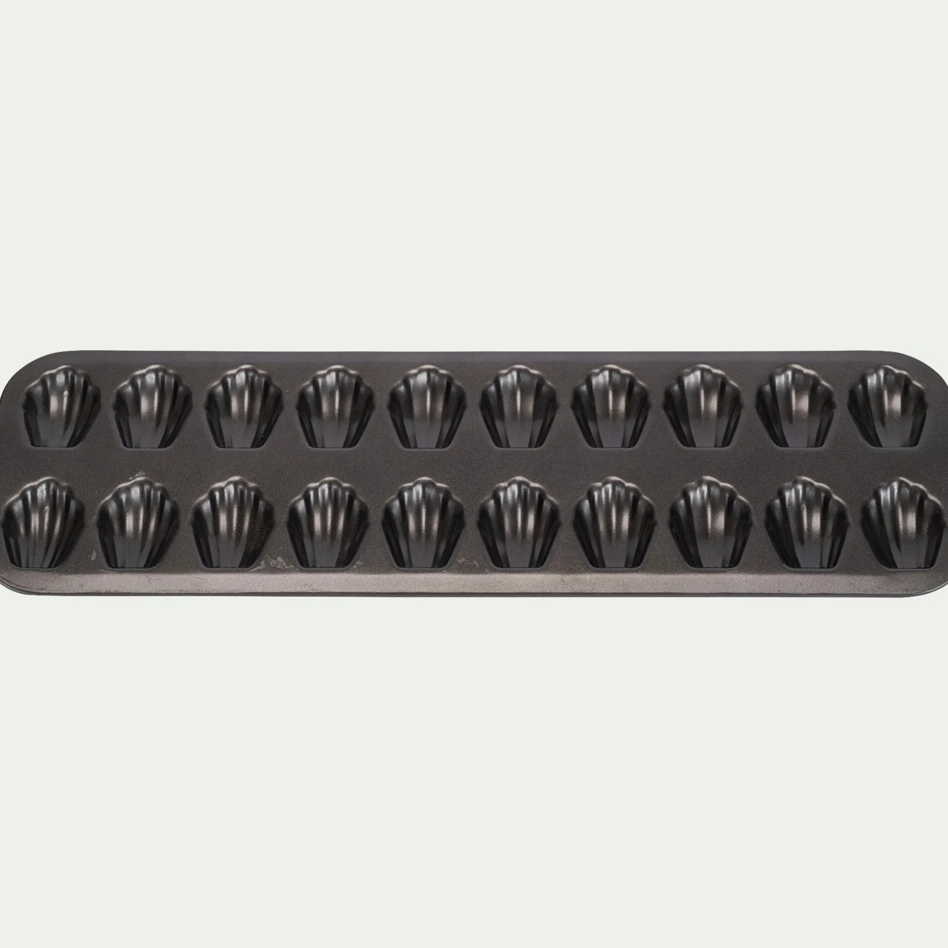 Moule à 20 madeleines en acier - gris anthracite