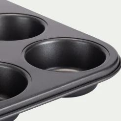 Moule 12 mini muffins en acier - gris anthracite