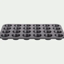 Moule 24 mini muffins en acier - gris anthracite