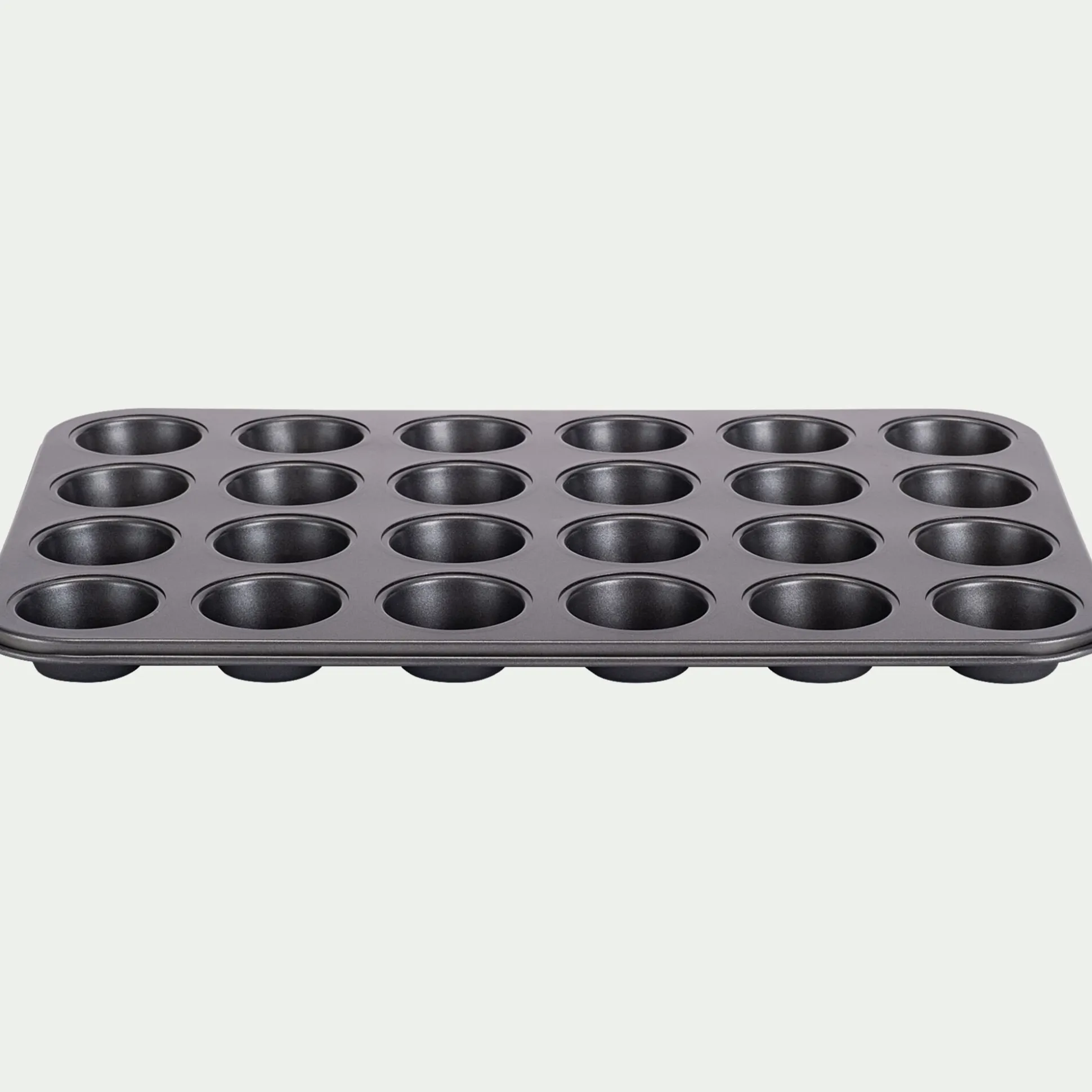 Moule 24 mini muffins en acier - gris anthracite