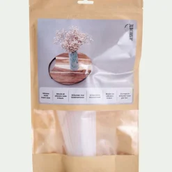 Moule vase H20,5cm en silicone - blanc translucide