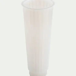 Moule vase H20,5cm en silicone - blanc translucide