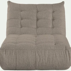 Méridienne en tissu bouclette - gris clair