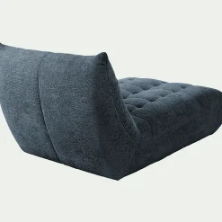 Méridienne en tissu chenille - bleu marine