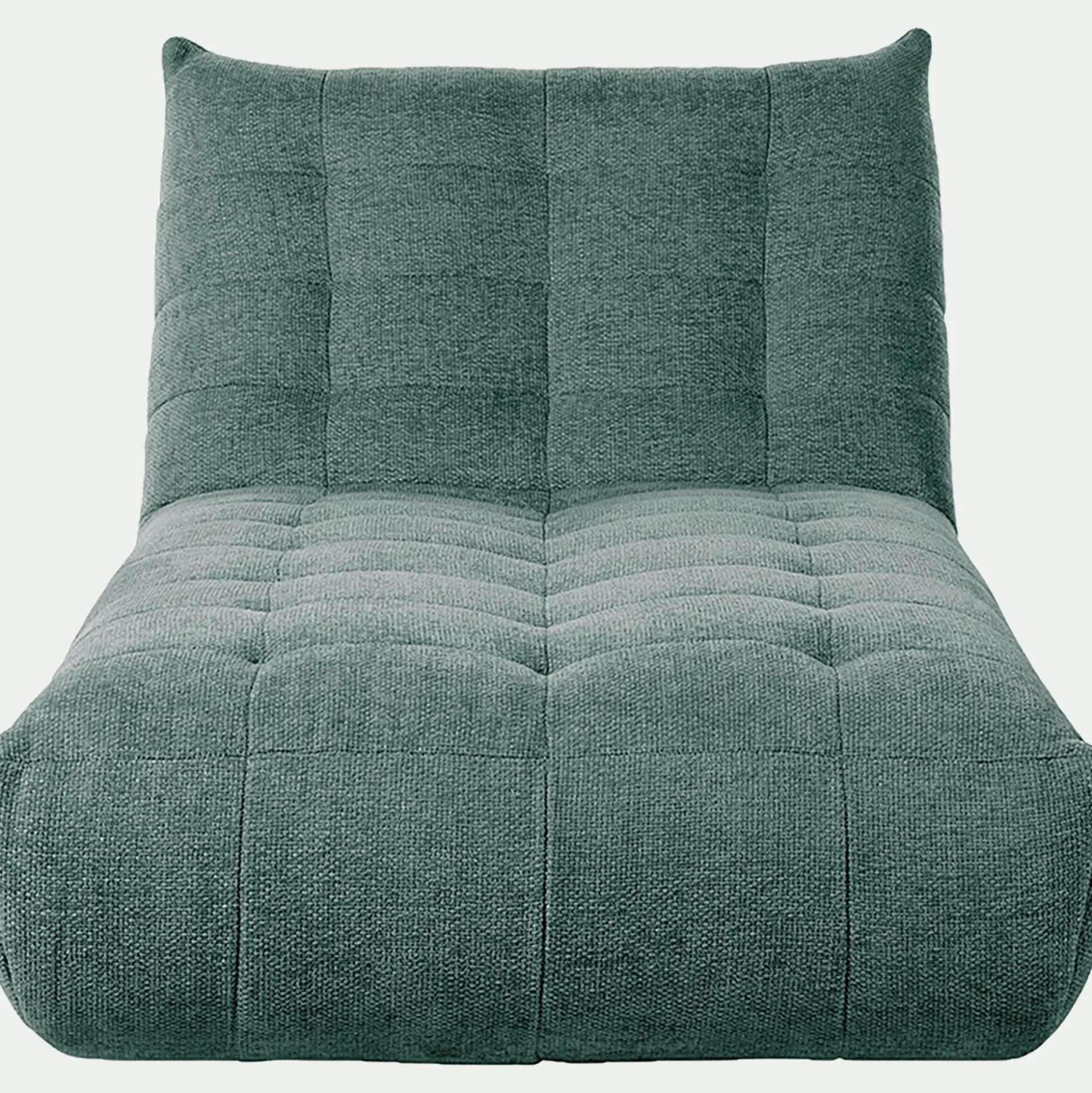 Méridienne en tissu chenille - bleu calaluna