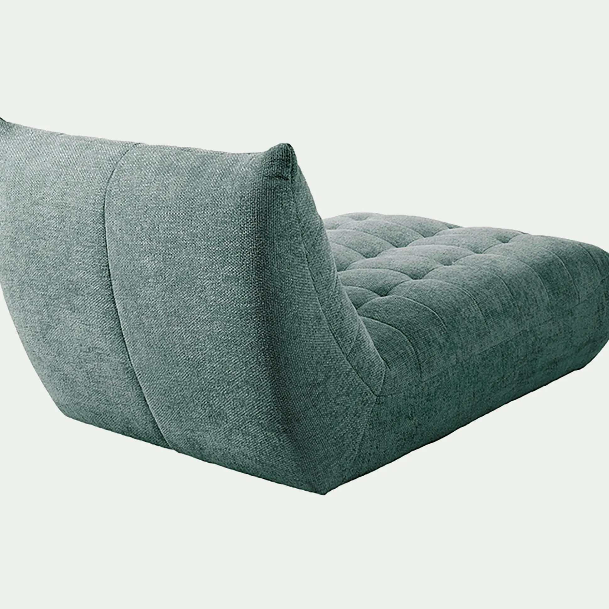 Méridienne en tissu chenille - bleu calaluna