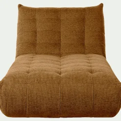 Méridienne en tissu chenille - jaune argan