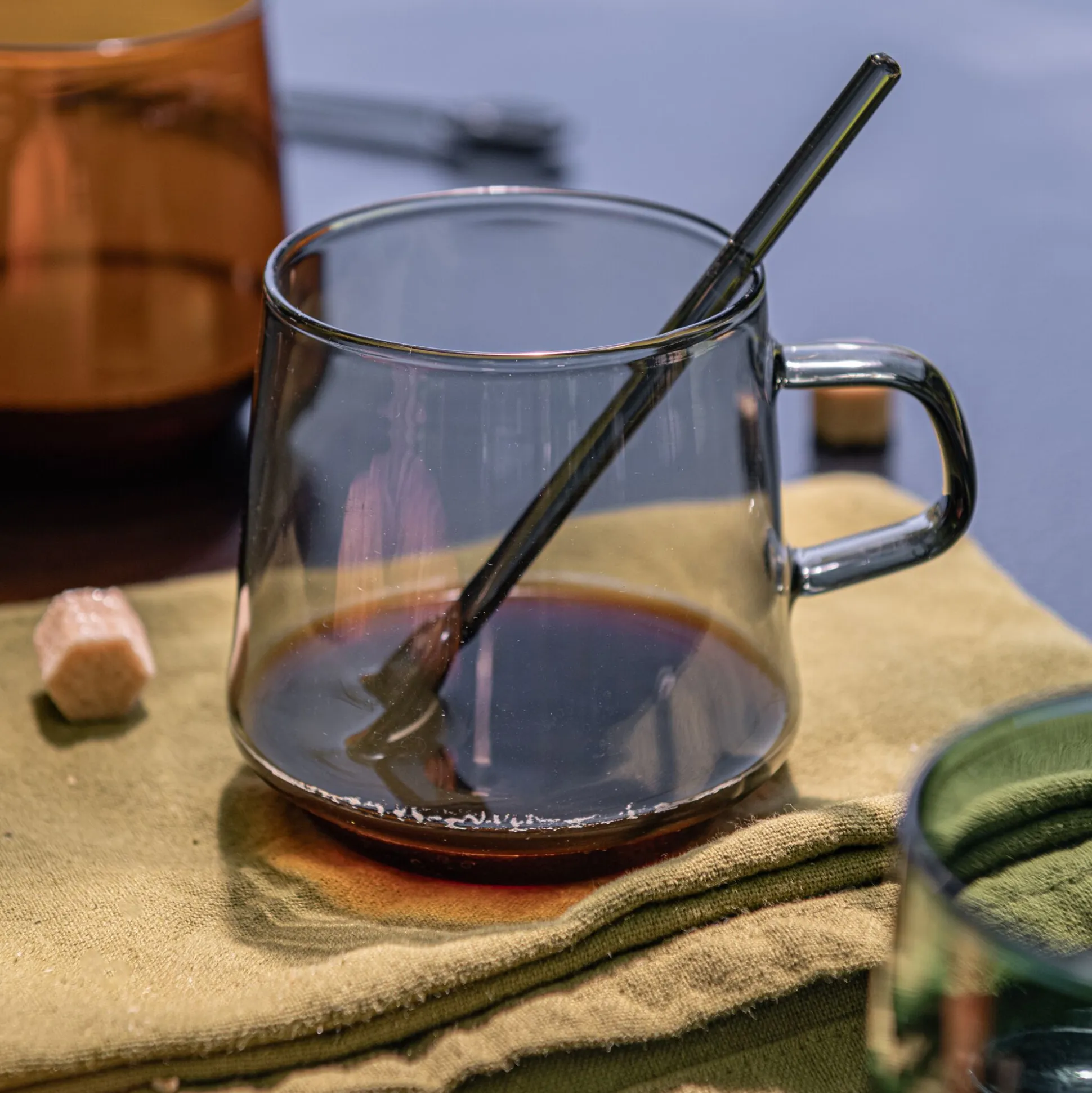 Mug en verre 42cl - gris