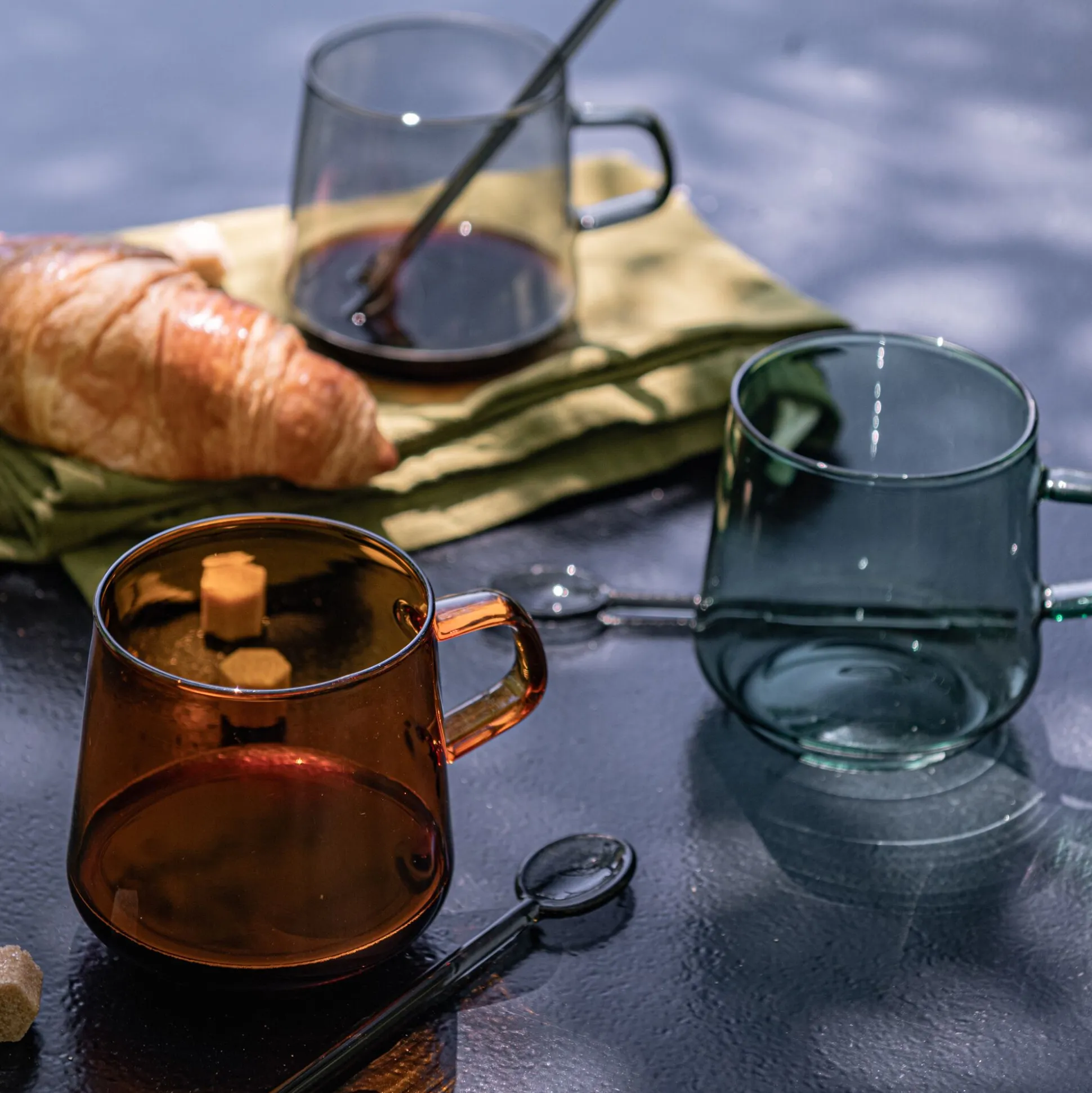 Mug en verre 42cl - gris