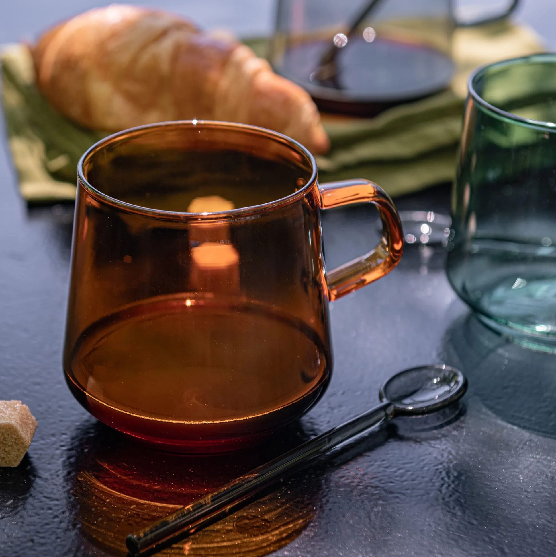 Mug en verre 42cl - jaune millepertuis