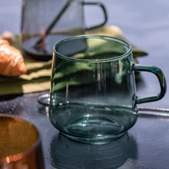 Mug en verre 42cl - vert agave