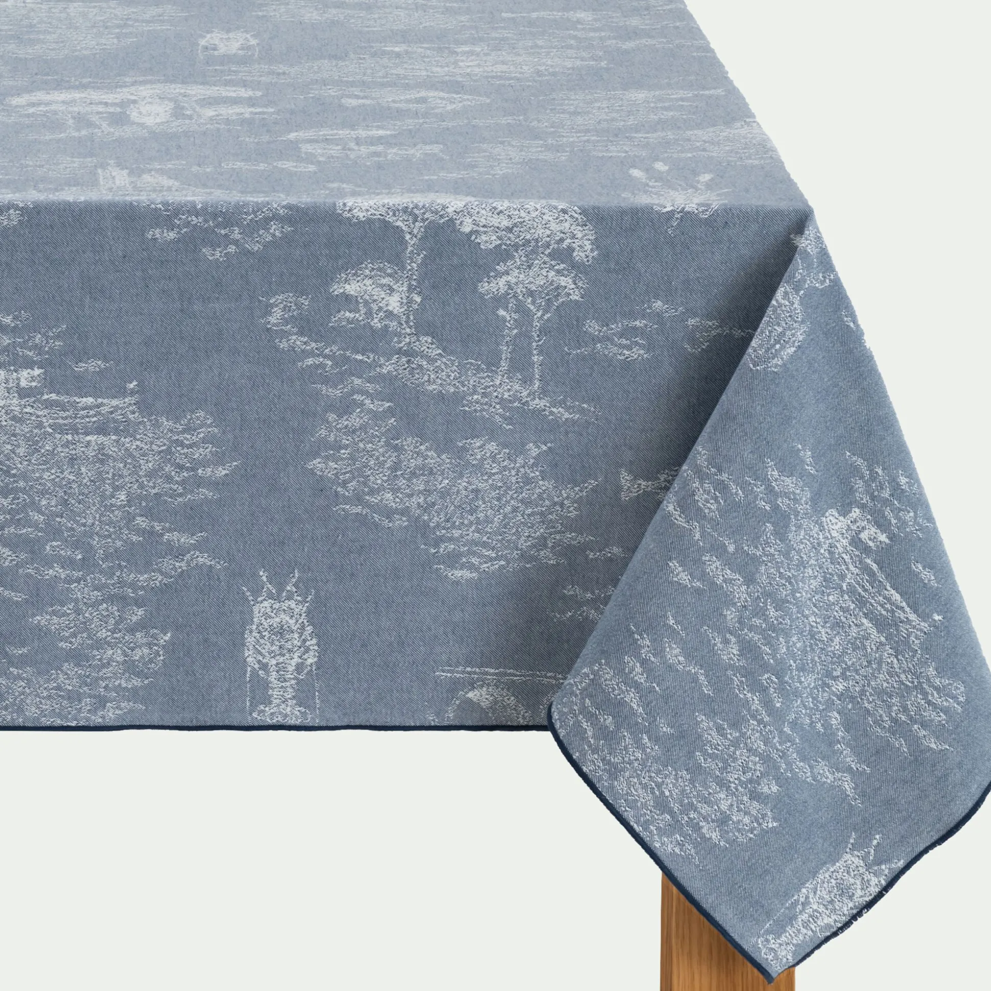 Nappe en coton réversible à motifs 150x250cm - beige