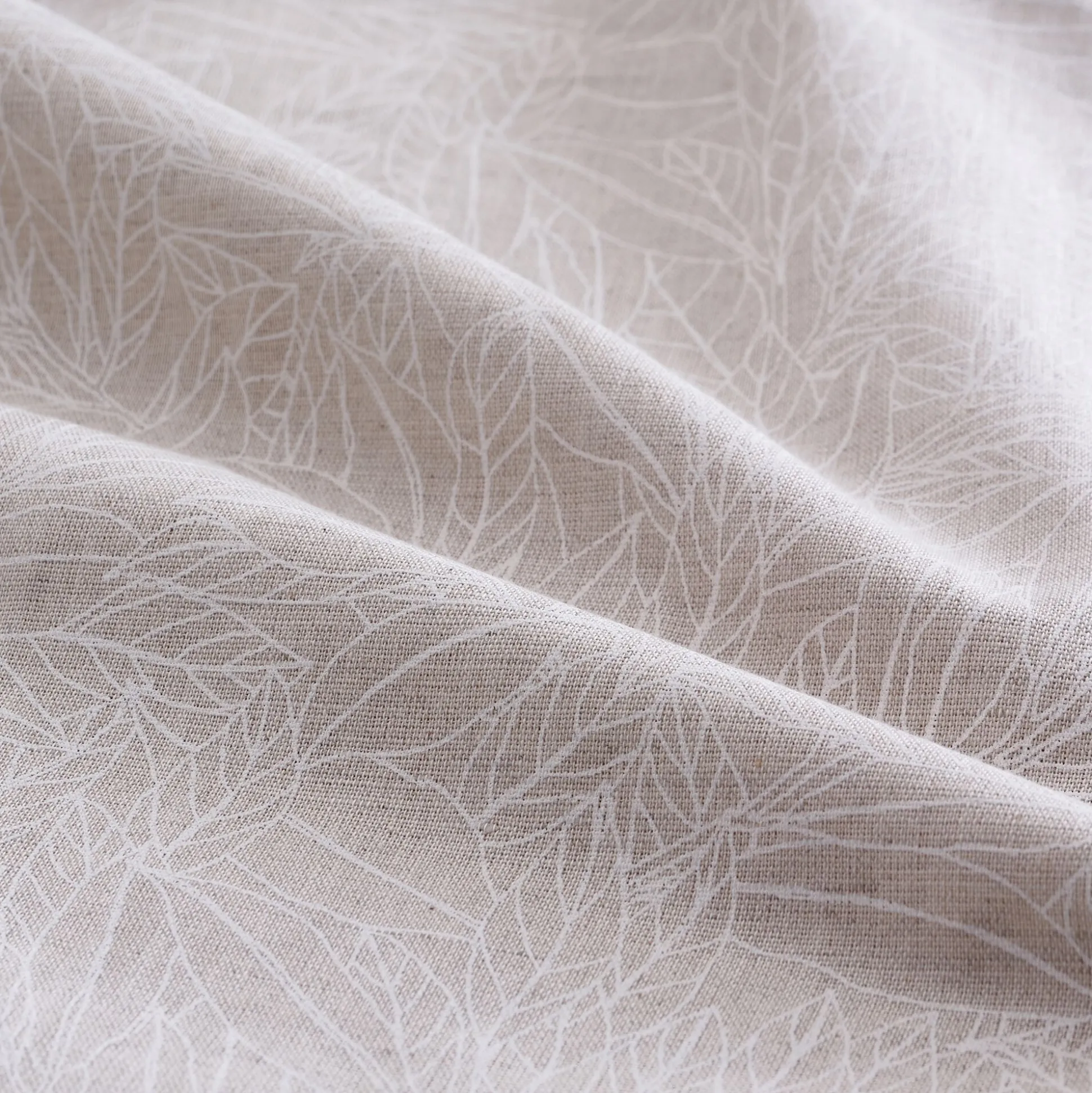 Nappe motif laurier en lin et coton - blanc 150x250cm