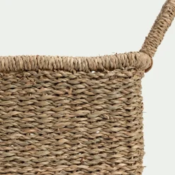 Panier de rangement en jonc de mer H15xL25cm - naturel