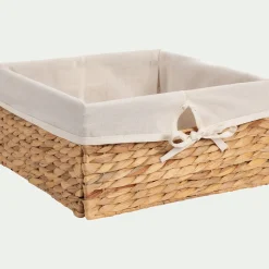 Panier en jacinthe d'eau H15xL30cm - naturel