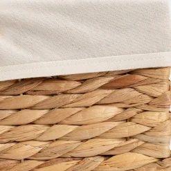 Panier en jacinthe d'eau H15xL30cm - naturel