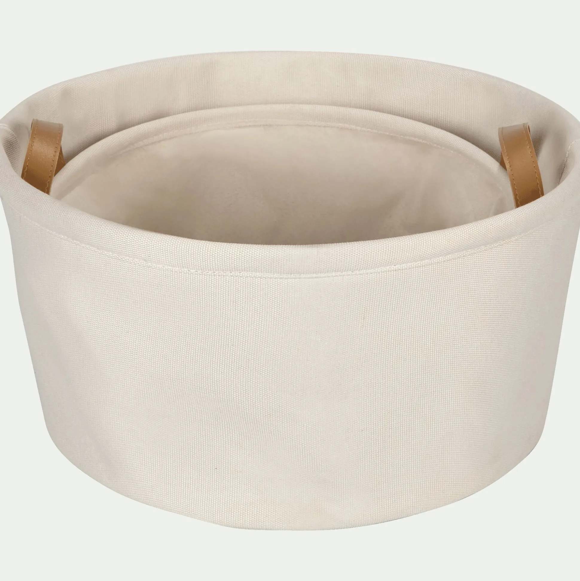 Panier en tissu - blanc ventoux D40cm
