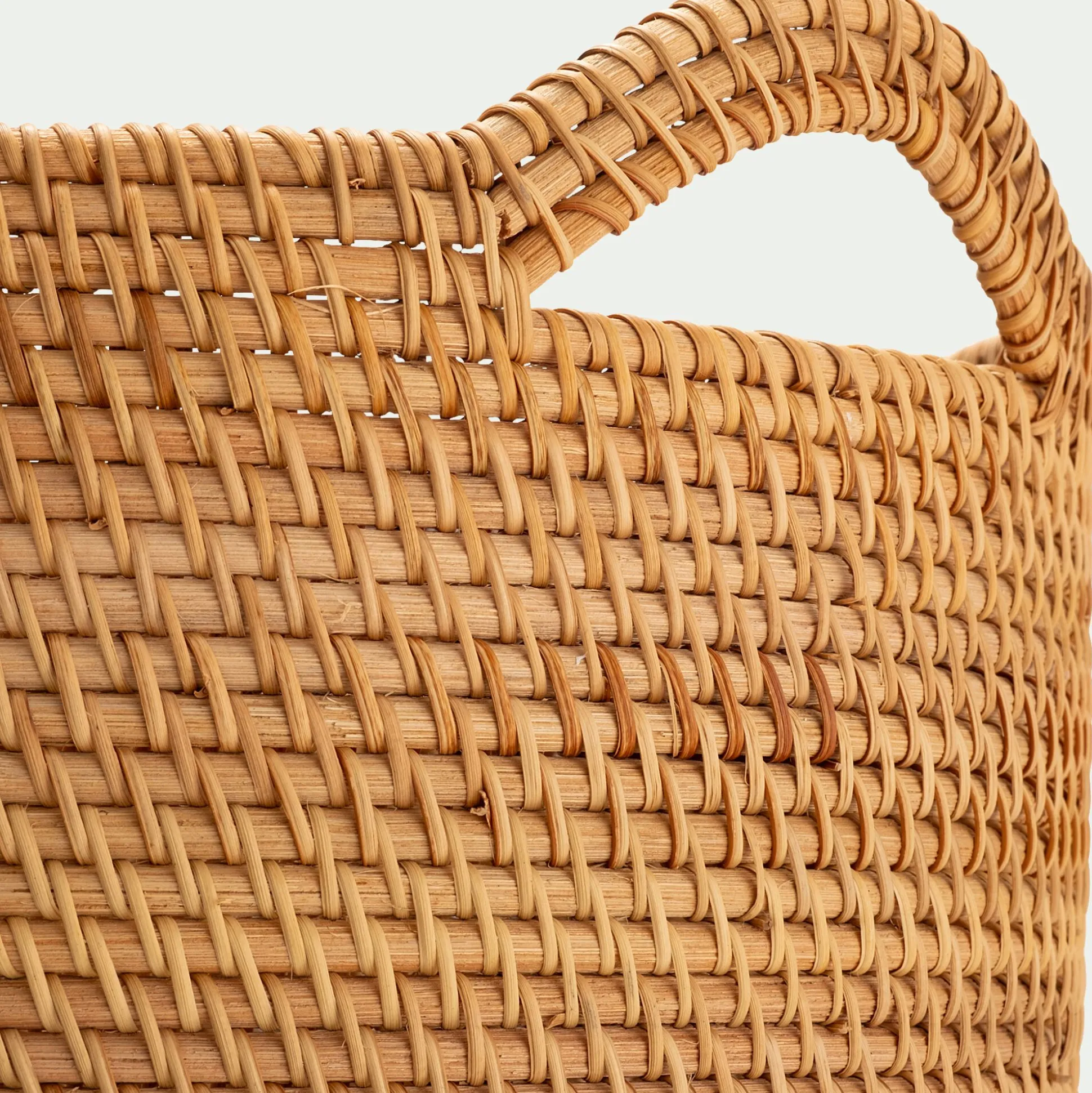 Panier à linge en rotin D40xH53cm - naturel