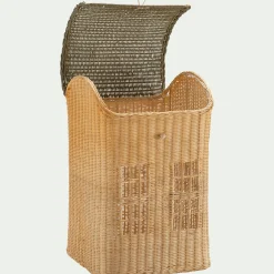 Panier à linge maison en rotin H55cm - naturel